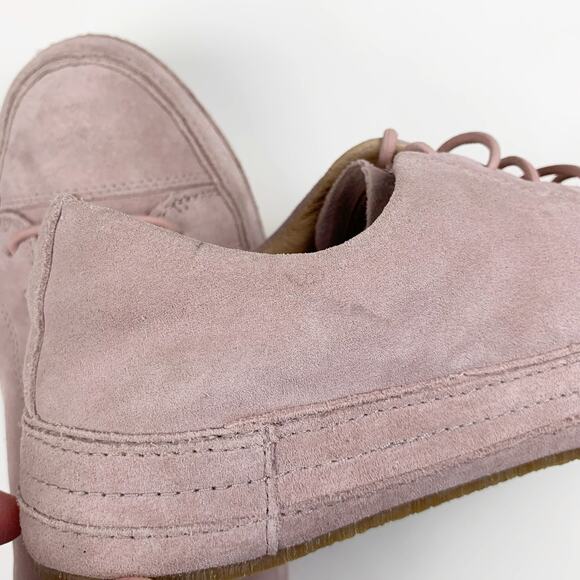 Ugg Blake Sneakers Pink Suede Lace Up Casual Women's 9.5 - Picture 11 of 13